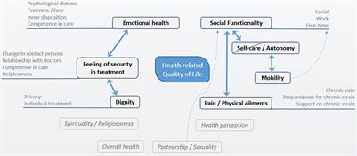 Identification and Determination of Dimensions of Health-Related Quality of Life for Cancer Patients in Routine Care – A Qualitative Study